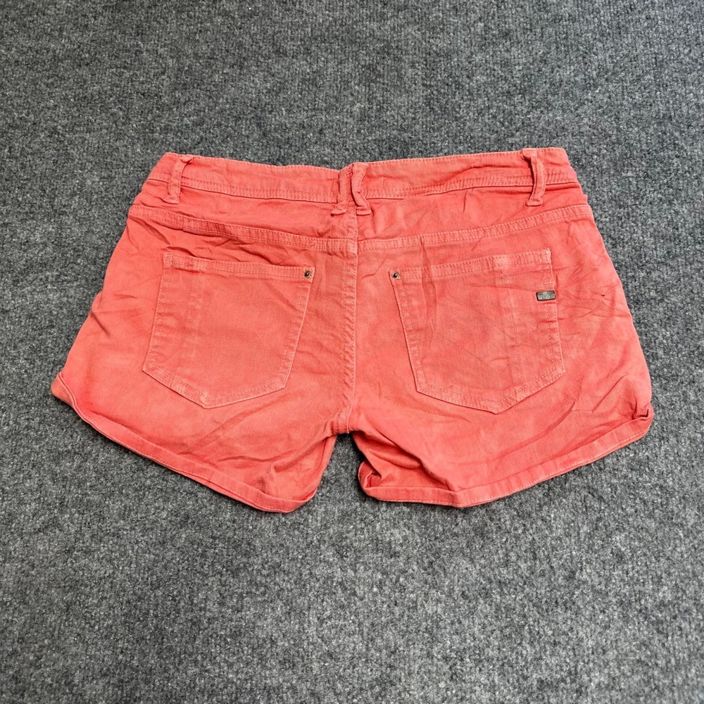 Sfera Joven Shorts Womens Size 36 Coral Pink Casual Denim Cuffed Low Rise Spain